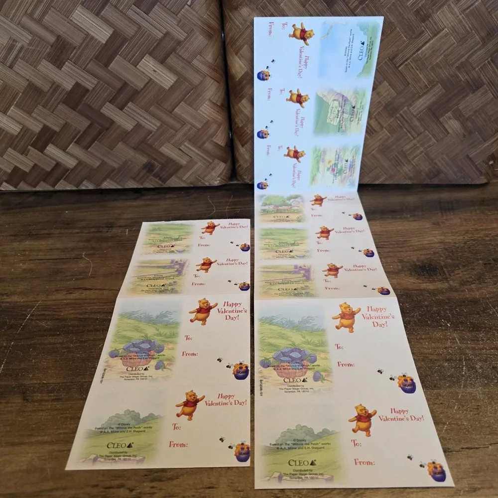 Cleo‎ Winnie the Pooh Tigger Disney Valentine's Day Cards Lot of 12